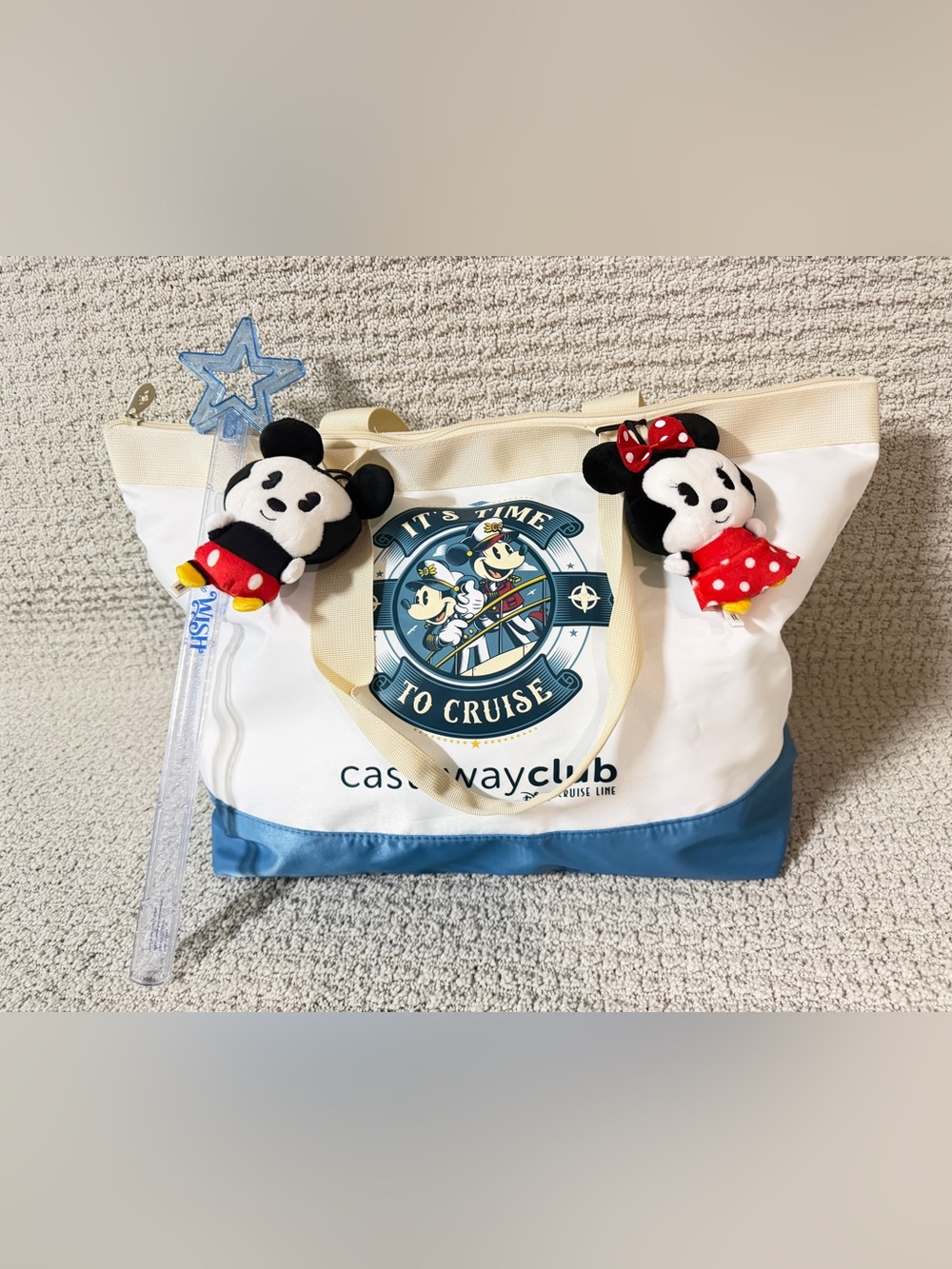 Disney Cruise Line Castaway Club Tote Bag
Mickey Minnie Plush & Disney Wish Wand